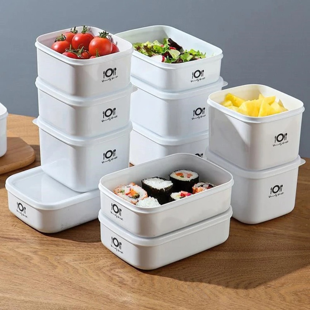 Fiambrera portátil de PP de grado alimenticio para mantener la frescura, almacenamiento de alimentos, contenedores sellados con tapas