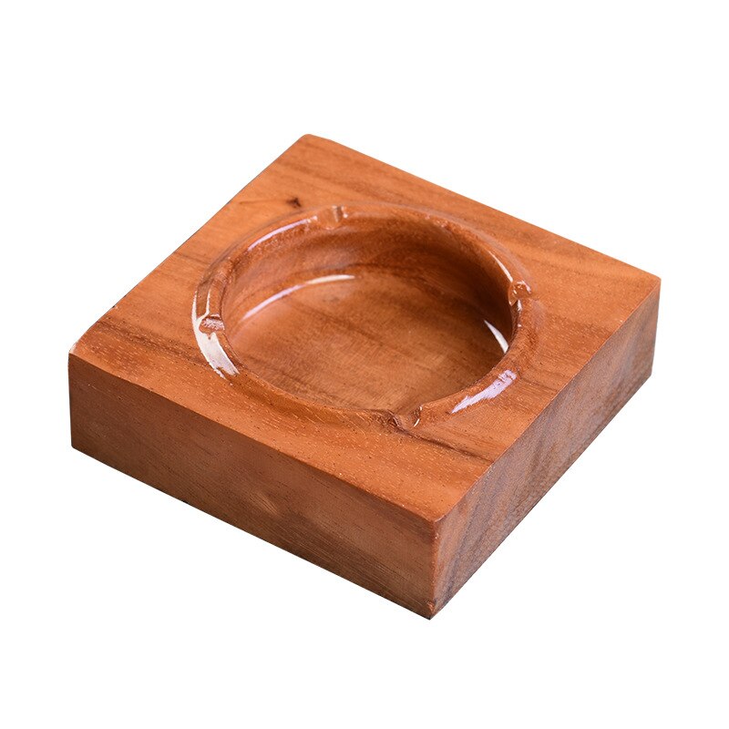 Walnoot Huishoudelijke Asbak Massief Hout Eenvoudige