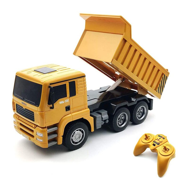 Huina 332 6 Kanaals Rc Dump Truck Afstandsbediening Bouw Voertuig Speelgoed Met Geluid En Licht