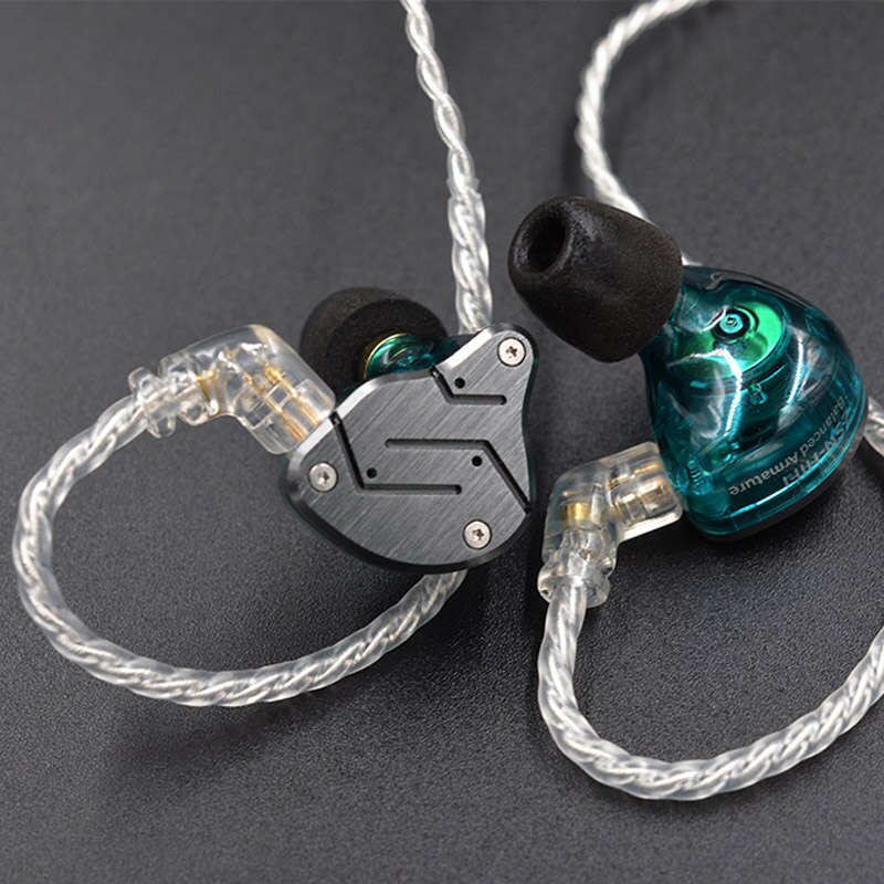 KZ Lightning Silver Plated Cable for iPhone 2Pin/MMCX Connector Plated Silver Upgrade Cable For KZ ZSN/ZS10/ZST/ES4/AS10/BA10