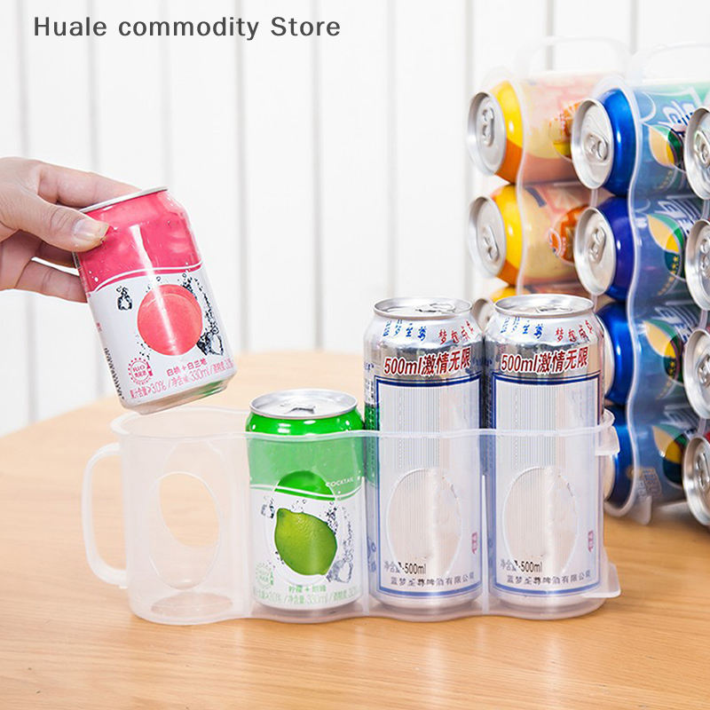 4-See-Getränke-Limonade-Getränkedose, Organizer, Gestelle, Kühlschrank, Getränkeflaschenhalter, Bierkühlung, Regal, Aufbewahrungsbox für Zuhause und Küche