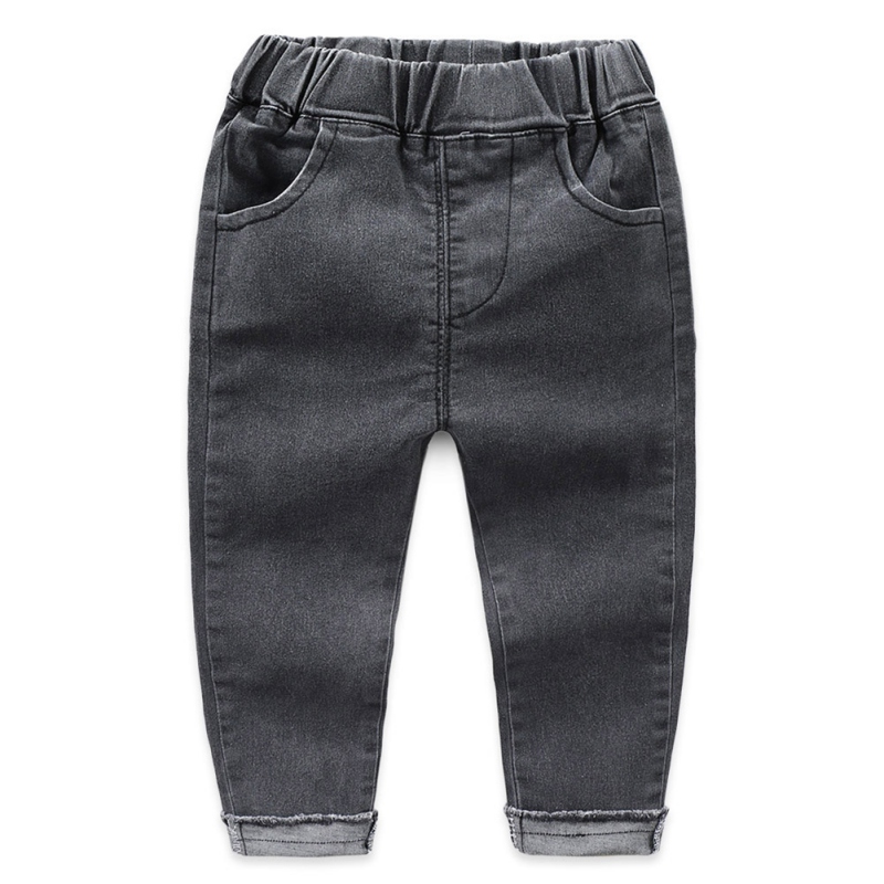 2020 Capretti di estate Del Ragazzo Dei Pantaloni Jeans di Colore Solido Disegno Della Tasca Del Bambino della Mutanda Pantaloni Lunghi Gonne E Pantaloni Per Bambini di Fantasia: B / 90