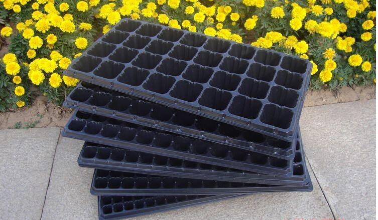110g/150g svarta färger förtjocka plantskola fack planta bricka, block kassett bricka plast plantskola kruka planteringsplugg