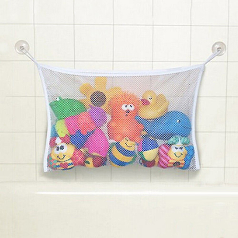 Juguete para bañera de bebé ecológico, bolsa de red de almacenaje con ventosa, bolsa de malla, tipo bolsa de almacenamiento de juguetes, organizador,