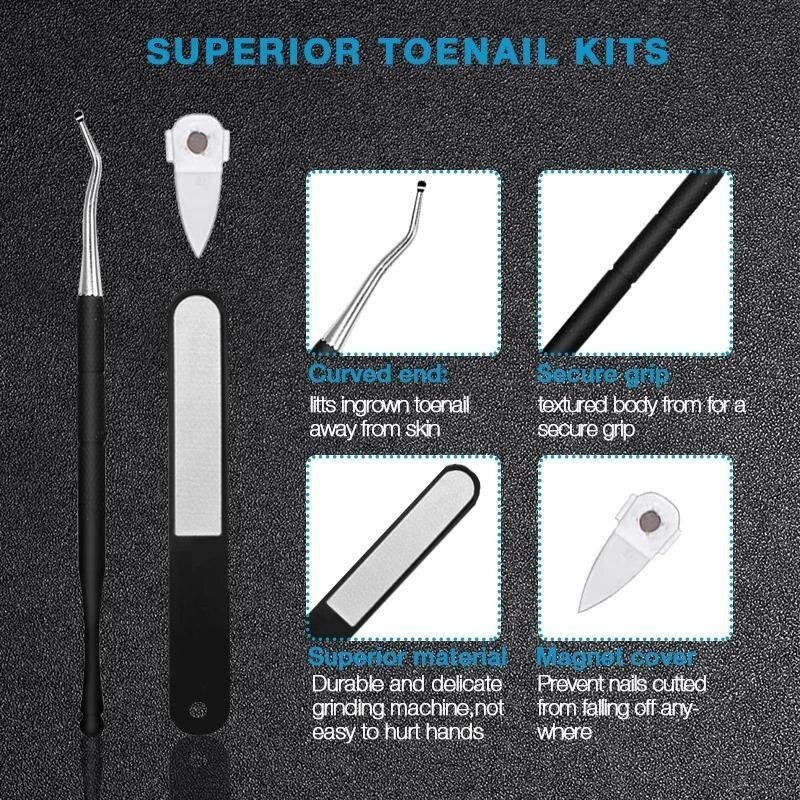 Multi-purpose Nail Clippers Stainless Steel Nail Scissors Tool Set Ingrown Onychomycosis Nail Plier Household Nail Groove Pliers