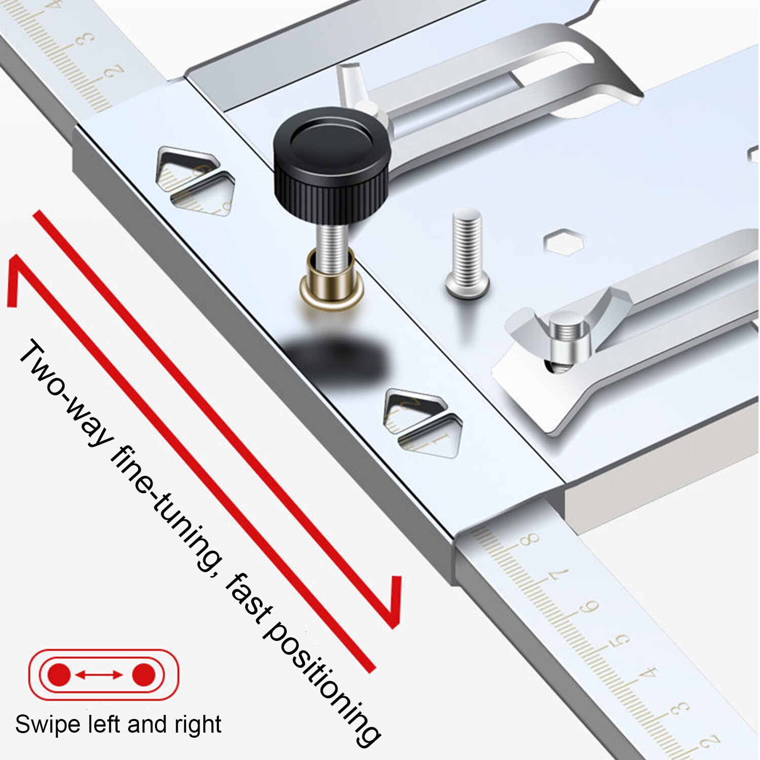 Máquina de corte guía de posicionamiento, herramienta para cortar madera, sierra Circular eléctrica, enrutador de carpintería