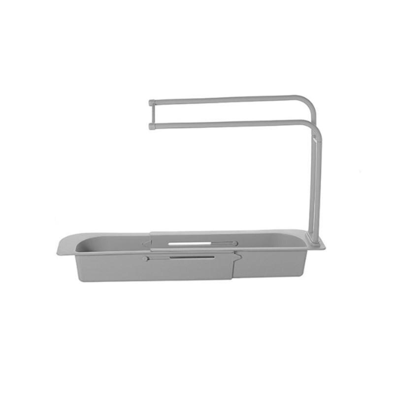 Verstelbare Snap Sink Zeep Spons Houder Handdoek Rekken Opslag Afvoer Rack Keuken Opknoping Afvoer Rack Badkamer Keuken Afvoer Rack: 4