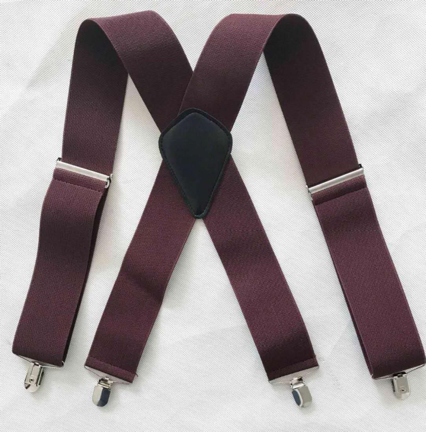 Hängslen herrhängslen för kvinnor jeans byxor byxa med clip-on hängslen elastiska hängslen: Armégrön