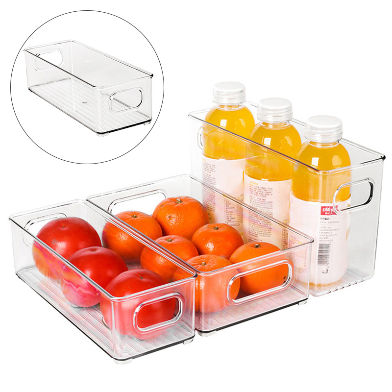 Refrigerator Food Storage Container Fridge Organizer Bins Drawer Transparent Storage Bin Clear Plastic Pantry Food Storage Rack