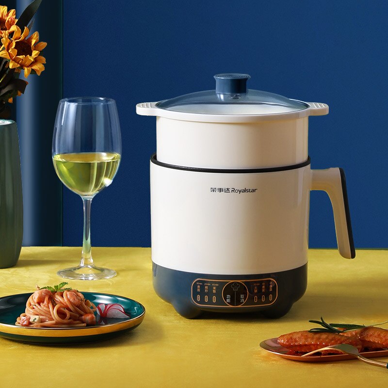 220V 1.7L Mini Electric Rice Cooker Non-Stick Pot Portable Multi Cooker 2 Layers Electric Frying Machine