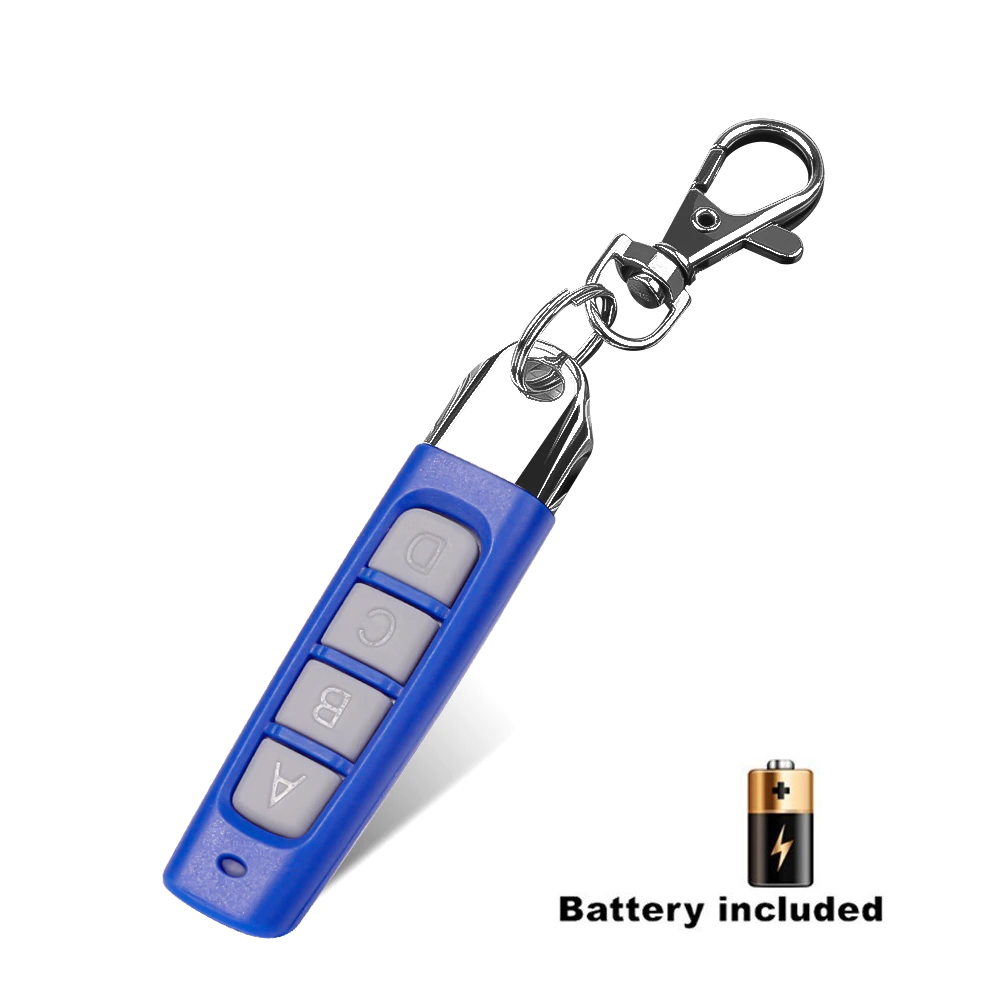 Universele garagedeuropener afstandsbediening 433MHZ kloon leren rolling code duplicator voor poort garagedeur: Blauw