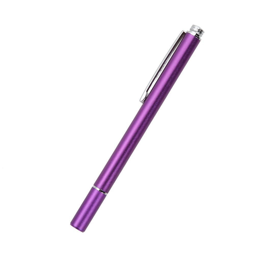 Tablet stylus penna fin spets rund tunn spets kapacitiv stylus penna surfplatta pekskärm pennor för iphone ipad samsung: Lila