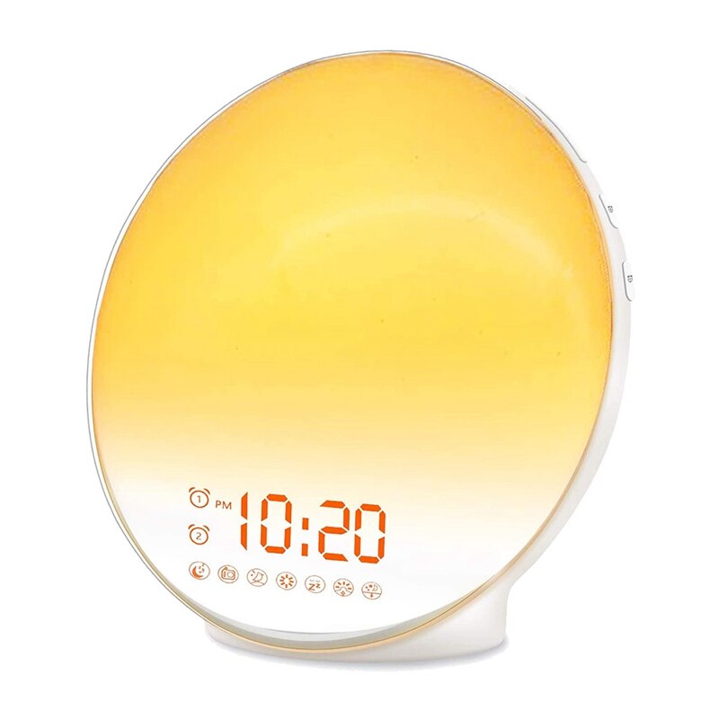 Wake Up Light Sunrise Alarm Clock for Kids, Heavy Sleepers, Bedroom, with Sunrise Simulation, Sleep Aid, Dual Alarms: Default Title