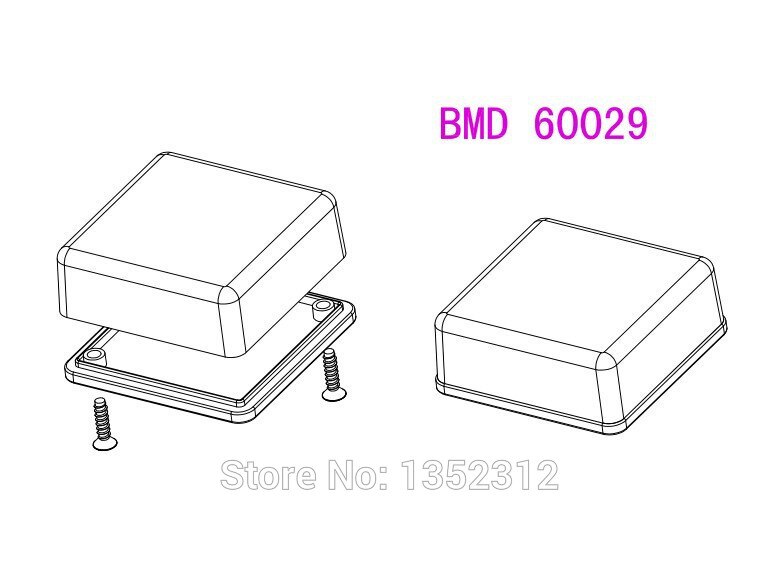 6 pcs/lot 51*51*20mm plastic enclosure ABS project boxes small PLC case for electronics desktop box switch box