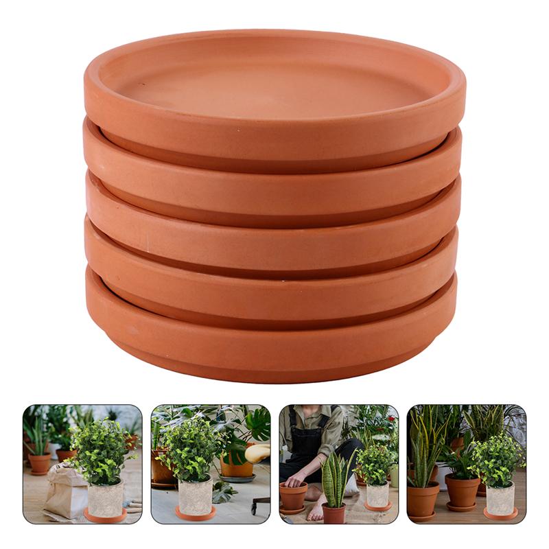 5Pcs Flower Pot Tray Pottery Plant Flowerpot Saucers Planter Pot Holder Gardening Planter Trays Flowerpot Tray Garden Tools