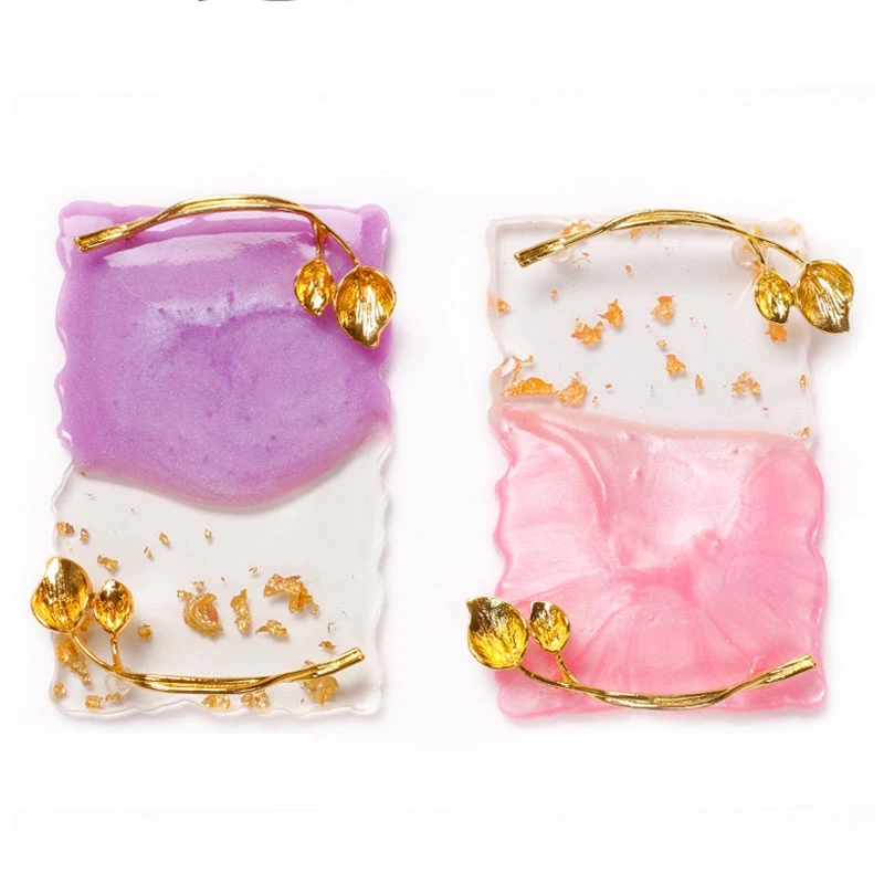 1pcs Paint Palette Resin Agate Stone Nail Art Color Gel Polish Pallet Nail Display Board Showing Shelf Manicure Tool