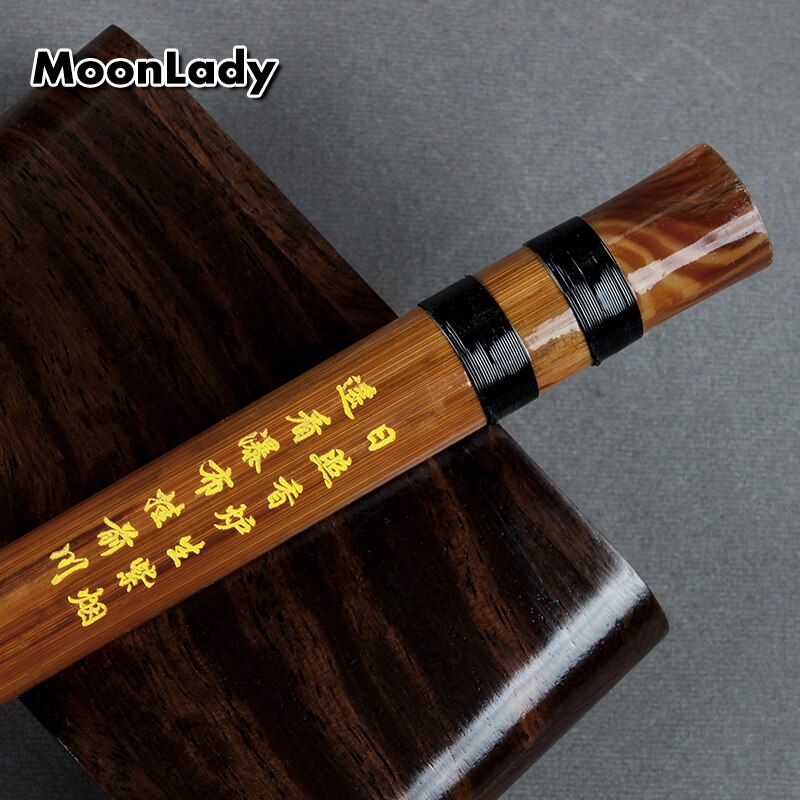 Bamboo Flute with black Line Musical Instruments Traditional Handmade Chinese Woodwind Instrument Easy to Learn Dizi flute