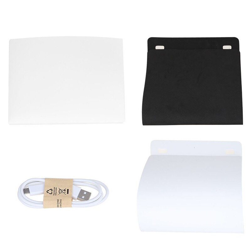 Vouwen Lightbox Fotografie Foto Studio LED Licht Softbox Foto Kit Achtergrond Foto Doos Voor Mobiele telefoon SLR Camera
