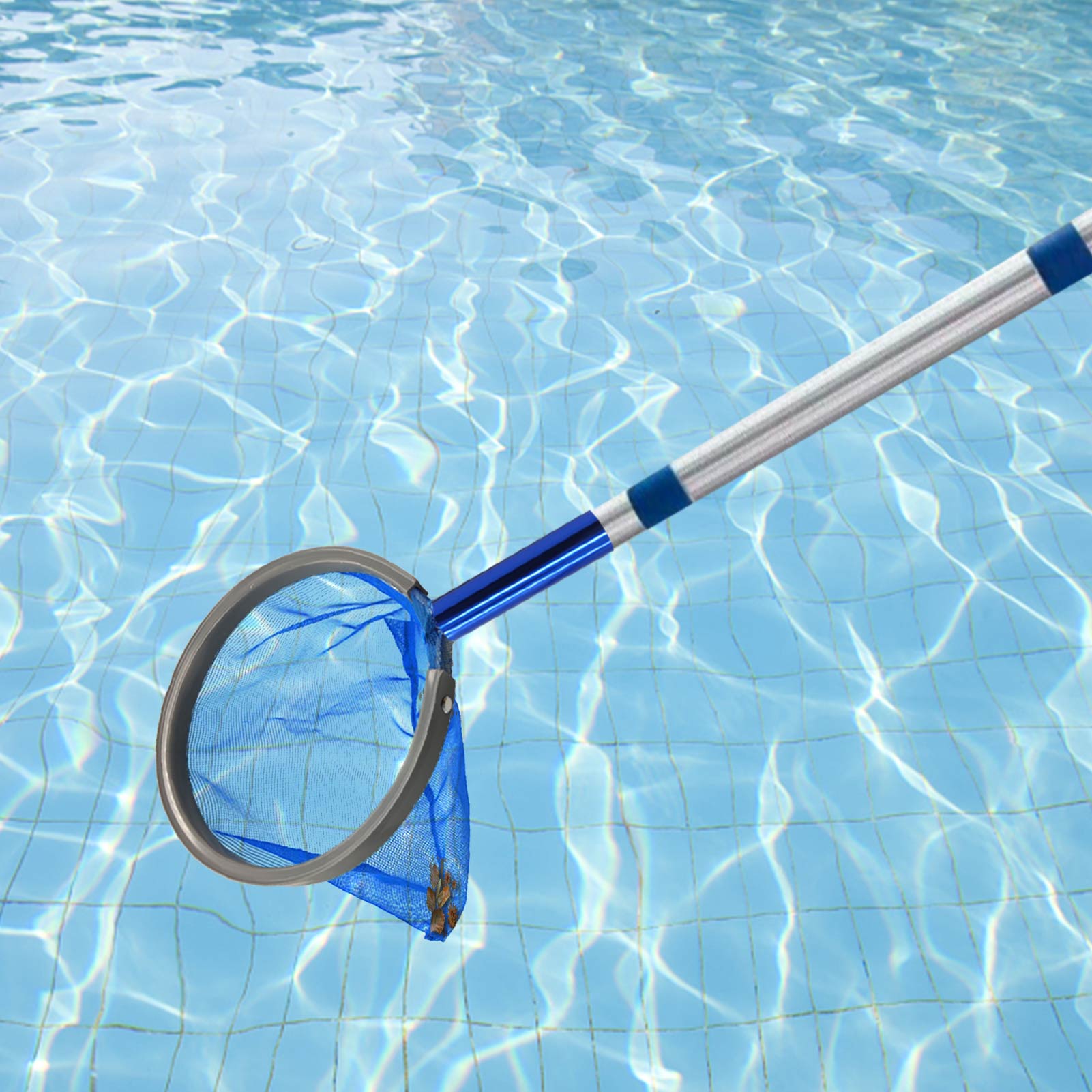 Swim Pool Leaf Rake Fine Mesh Frame Net Pool Cleaner Pool Skimmer Leaf Catcher Bag Swimming Pool Cleaner Accessories