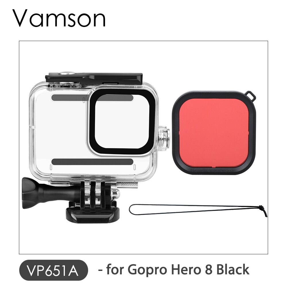 Vamson for Gopro Hero 8 7 6 5 Black 45M Underwater Waterproof Case Camera Diving Housing Mount for GoPro Accessory VP630: VP651A
