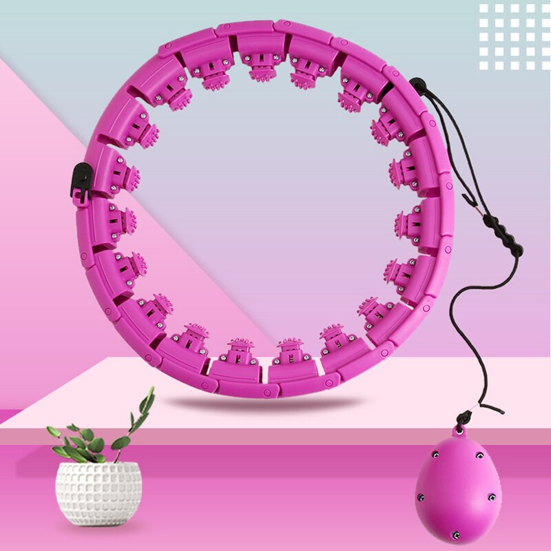 Hoola – anneau d'entraînement réglable, 24 pièces, peut démonter le cercle de Fitness, équipement de Sport, accessoires: Purple  24 parts