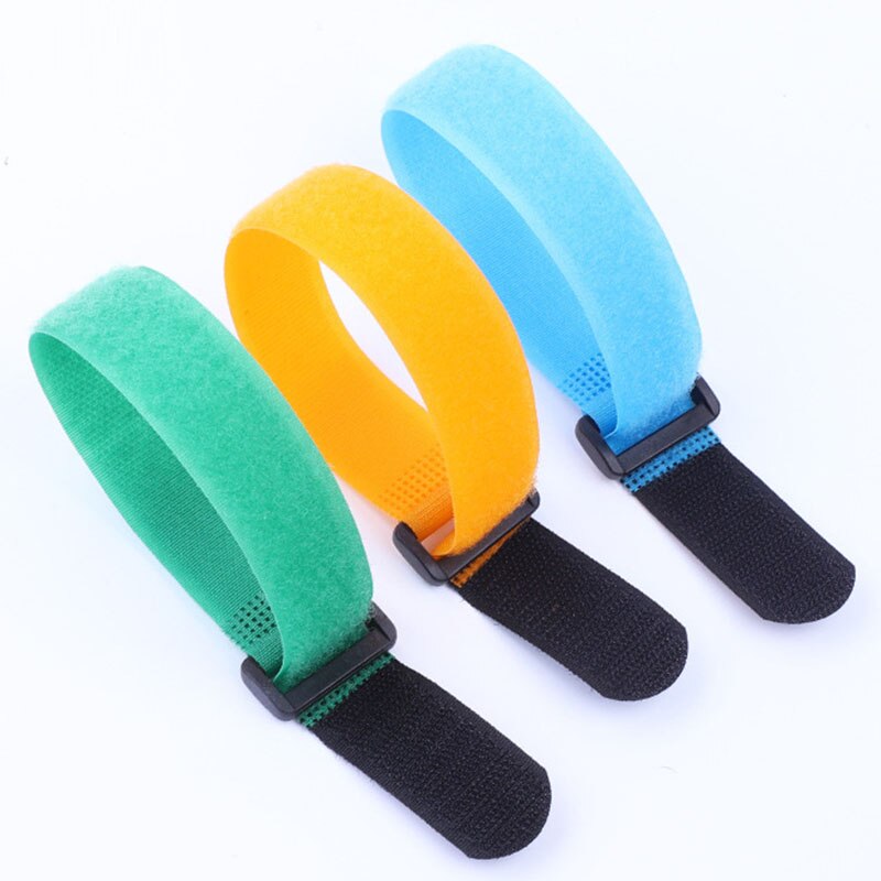 10pcs/set Reusable Fishing Rod Tie Holder Strap Suspenders Fastener Hook Loop Cable Cord Tie Belt Fishing Tackle Box Accessories