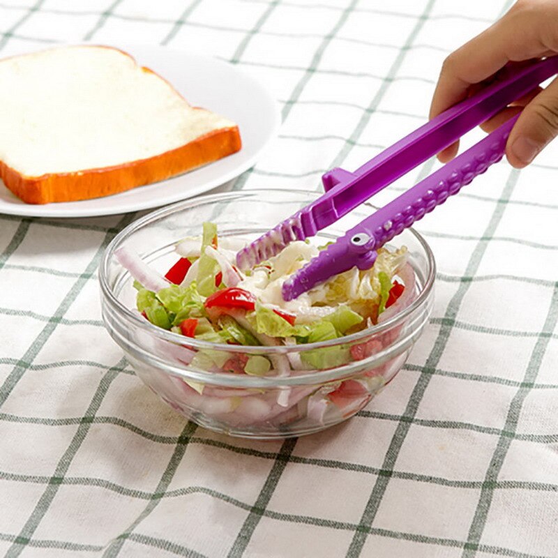 Pinzas multifunción para ensalada de cocodrilo, verduras y frutas, pinzas para comida, pinzas para pan, huevo, tarta, herramientas para barbacoa, pinza de cocina, utensilios para hornear