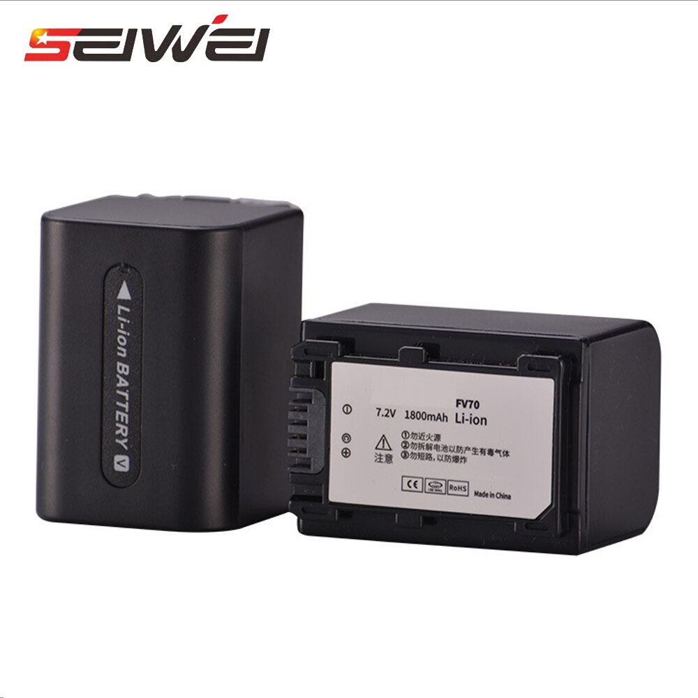 Camera Battery and USB Charger Set - 1800mAh NP-FV70 Battery for Sony HDR-CX Series