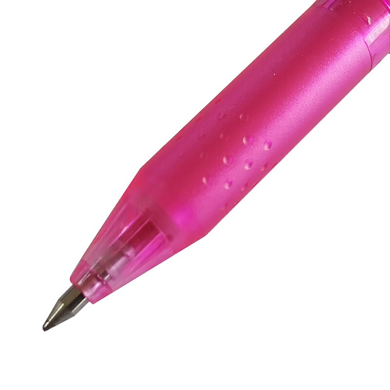 16 Pcs Gel pen office school magic erasable pen refill 0.5mm pole pen mixed color ink school student office stationery pen: Pink 16 Pcs