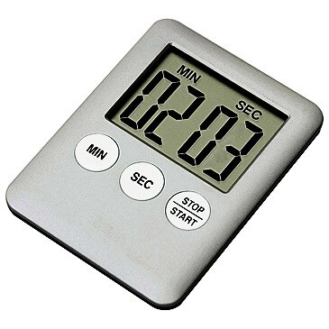 8 Kleuren Eenvoudige Vierkante Lcd Digital Koken Timer Student Leren Timer Keuken Bell Stopwatch Voor Keuken Bakken Countdown: Zilver