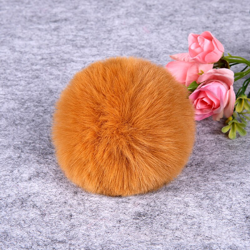 8Cm Diy Winter Zachte Pluizige Rex Konijnenbont Pom Pom Kunstmatige Harige Bal Voor Tassen Mutsen Cap Pompom Accessoires: 11