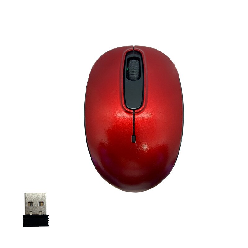 Mini souris d&#39;ordinateur sans fil, 2.4Ghz, pour la maison, le bureau, ordinateur portable: Rouge