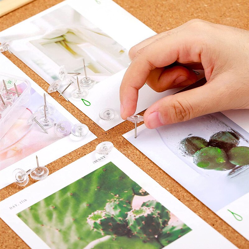 Przezroczyste 100 szt. Szpilki robić mapa multi-purpsoe bieg-lubić pinezki dekoracje pinezki przezroczyste pinezki