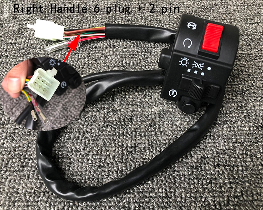 E0054 Motorcycle GS 125 Handlebar Switch Assy Assembly Left Right For Suzuki GS125 GN125 GS GN 125 Clutch Lever Bake Switches: right handle