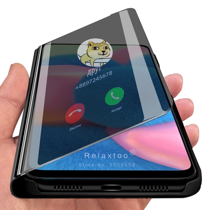 Slimme spiegel flip telefoonhoesje voor samsung galaxy  a30s a30 s hoesje samsung sansung  a 30 s 30s a305f a307f 6.4 '' standaard hoesje