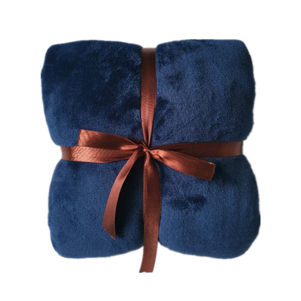 Zima Sherpa koc ciepły 1 pc miękki pled koc szata polarny poręczny z kapturem produkty gospodarstwa domowego ponadgabarytowe ciepłe bluzy: Niebieski