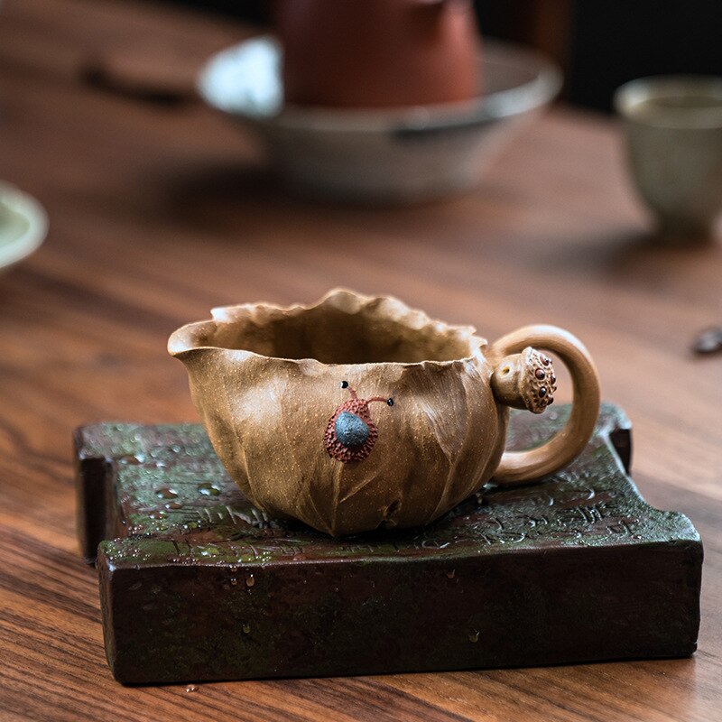 Handgemaakte Klei Lotus Eerlijke Cup Slak Thee Zee Lotus Mokken Kung Fu Thee Set Leuke Theekopje Theewaar Theeceremonie Gebruiksvoorwerp 180Ml