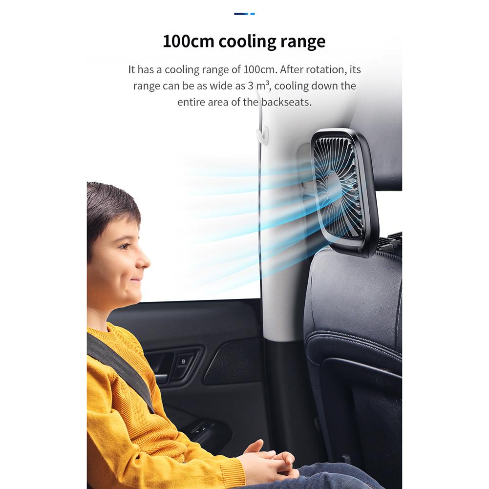 USB Vouwen Auto Achterbank Fan Draagbare Licht En Dun Vouwen Ventilator Zomer Auto Met Stille Elektrische Ventilator Auto Onderdelen