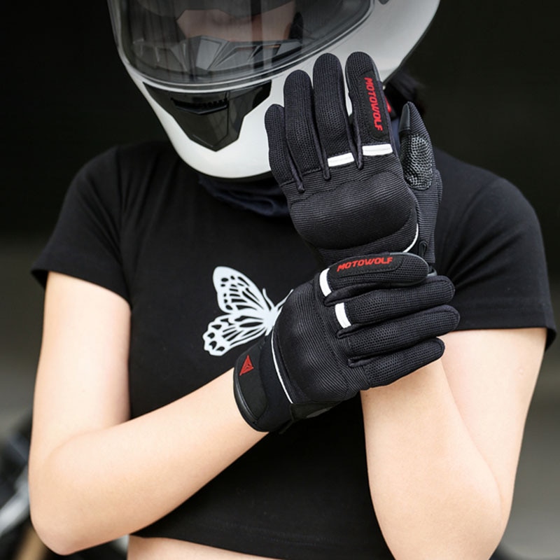 Motorhandschoenen Lente Zomer Motorcross Beschermende Touch Screen Handschoenen Ademende Handschoenen Vrouwen Handschoenen