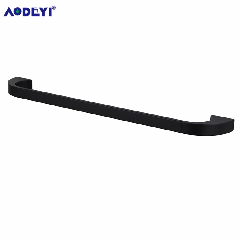 Bathroom Hardware Set Robe Hook Towel Rail Rack Bar Shelf Toothbrush Holder Bathroom Accessories Black