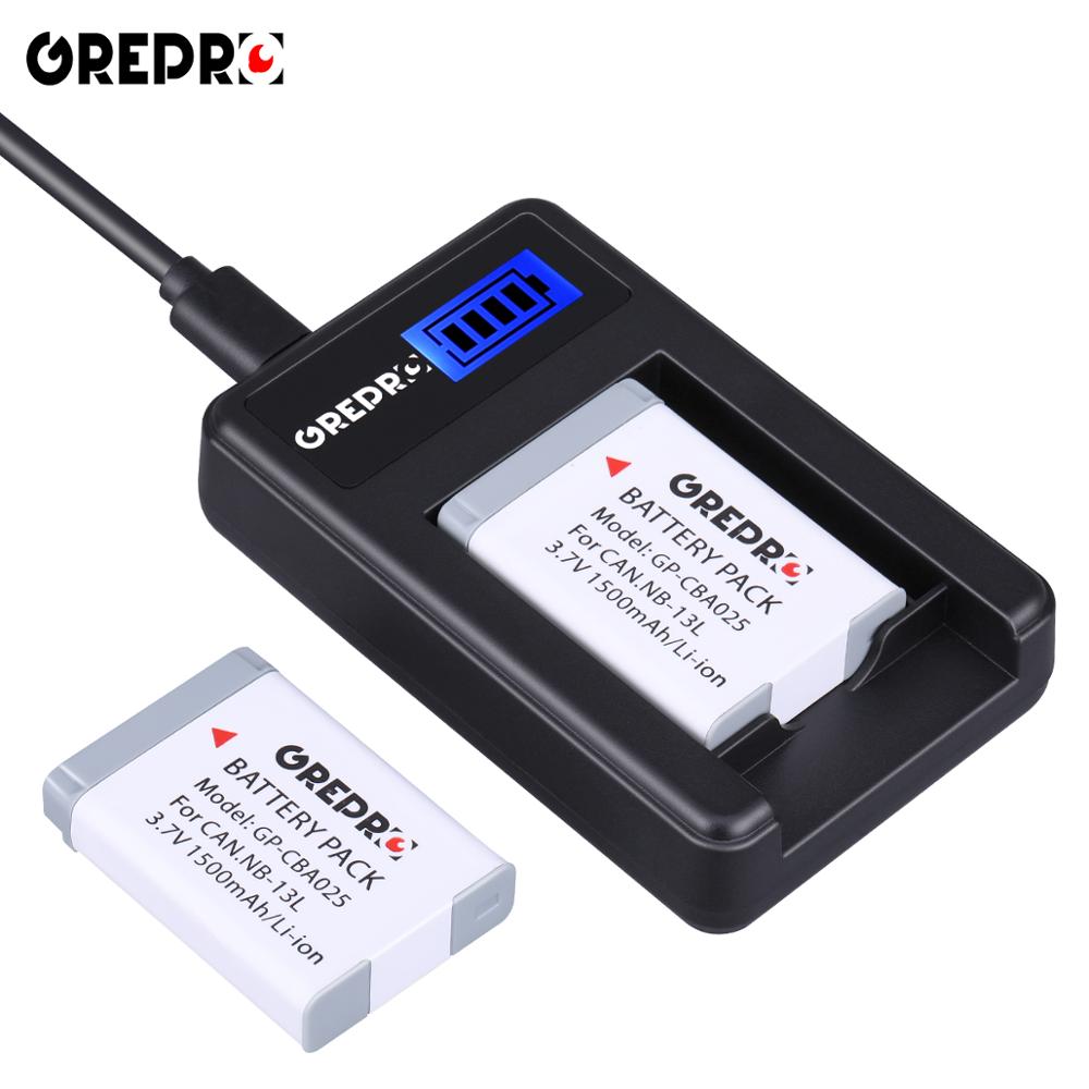 Batterie 1500mAh NB13L + chargeur NB 13l pour appareil photo Canon PowerShot G5X G7X G9X G7 X Mark II G9 X SX620 SX720 SX730 HS, NB-13L mAh