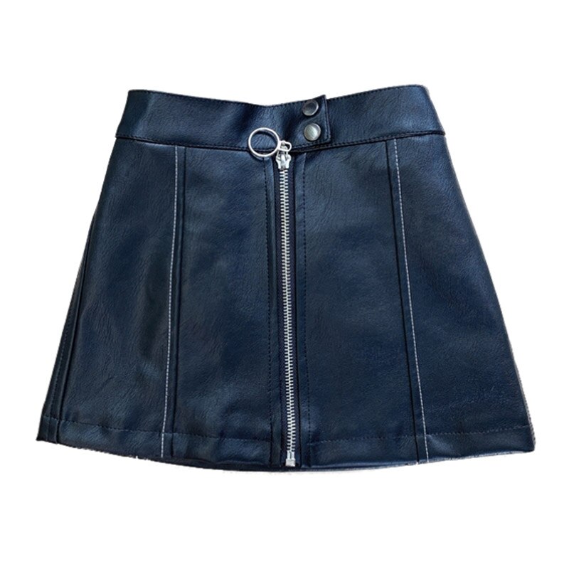 Jupe circulaire pour filles, jupe d'automne-hiver en cuir, ligne a, vêtements pour enfants de 4, 6, 10 et 12 ans,