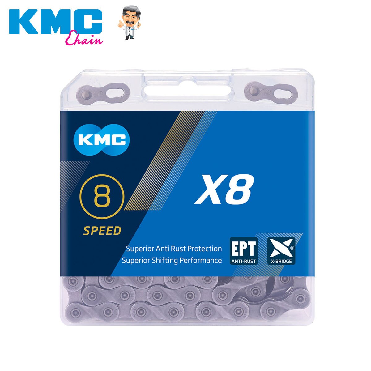 KMC 8 Speed Bike chain Bicycle Chain MTB chains Bike accessories for Shimano /SRAM/AVID: X8 EPT