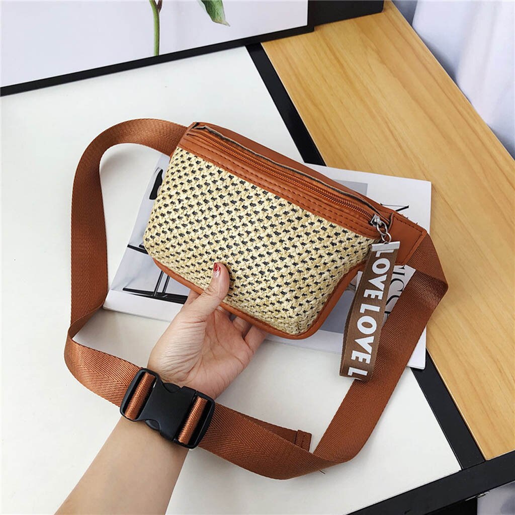 20 # Sacchetto di spalla Per Le Donne 2020 Della Signora di Modo Classico Tessuto Casual Selvaggio Sacchetto Della Vita Del Sacchetto del Messaggero Petto Bag Sac A Main Femme Сумки: Brown