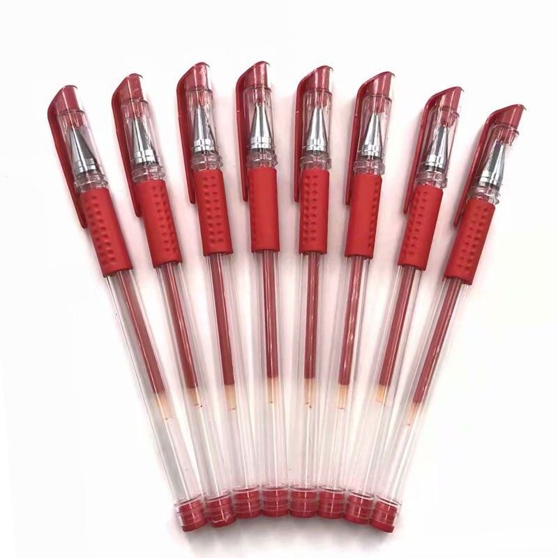 8 Pcs/lot Office Red Blue Black Ink Gel Pen 0.5mm Writing Neutral Pens Rod for Student School Supplies Stationery Tool