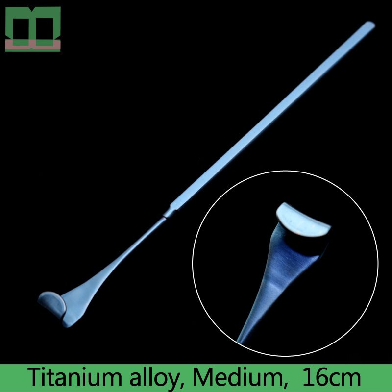 Øjenlågsretraktor titanium legering rustfrit stål instrumenter og værktøjer til øjenkirurgi 16cm dobbelt øjenlågsværktøj: Sort og sølv