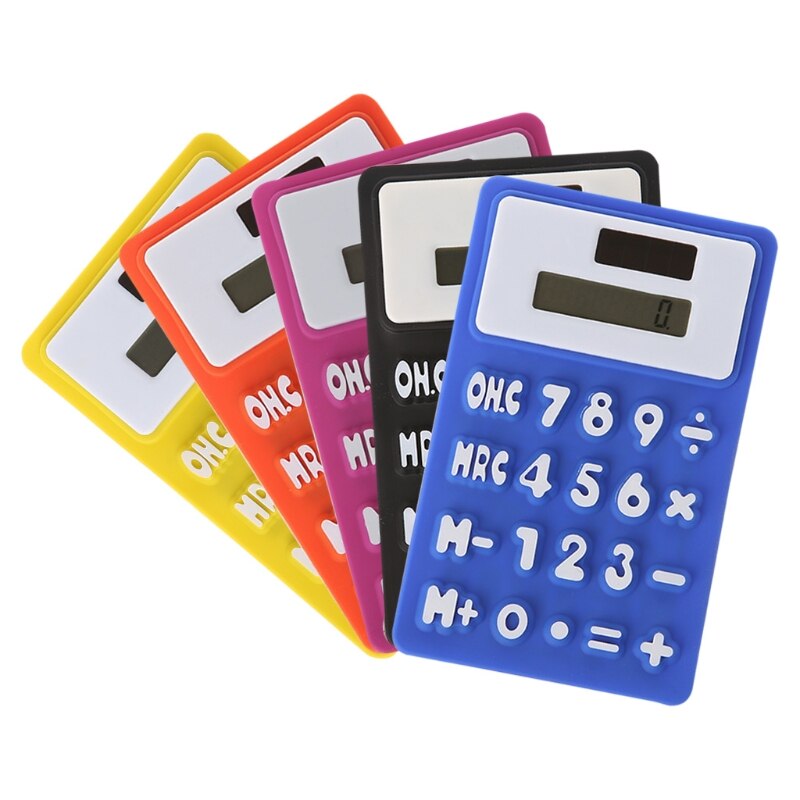 Foldable Soft Silicone Handheld Scientific Solar Calculator For School Office