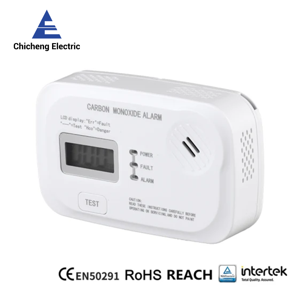 Koolmonoxidemelder EN50291 CO-sensor Draagbare koolmonoxidedetector voor thuis RV Reiskamp met AA-batterijen LCD-scherm
