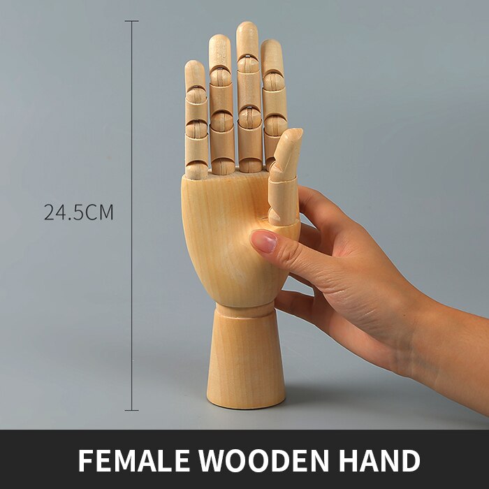 sterben 5.5/8/12 Zoll Holz Comic Werkzeuge Aus Holz Modell Marionette Gemeinsame Puppe Skizze Modell, weiblich Rechten Hand Männlichen Verknüpfungen Hand Kunst Liefert: weiblich Hand