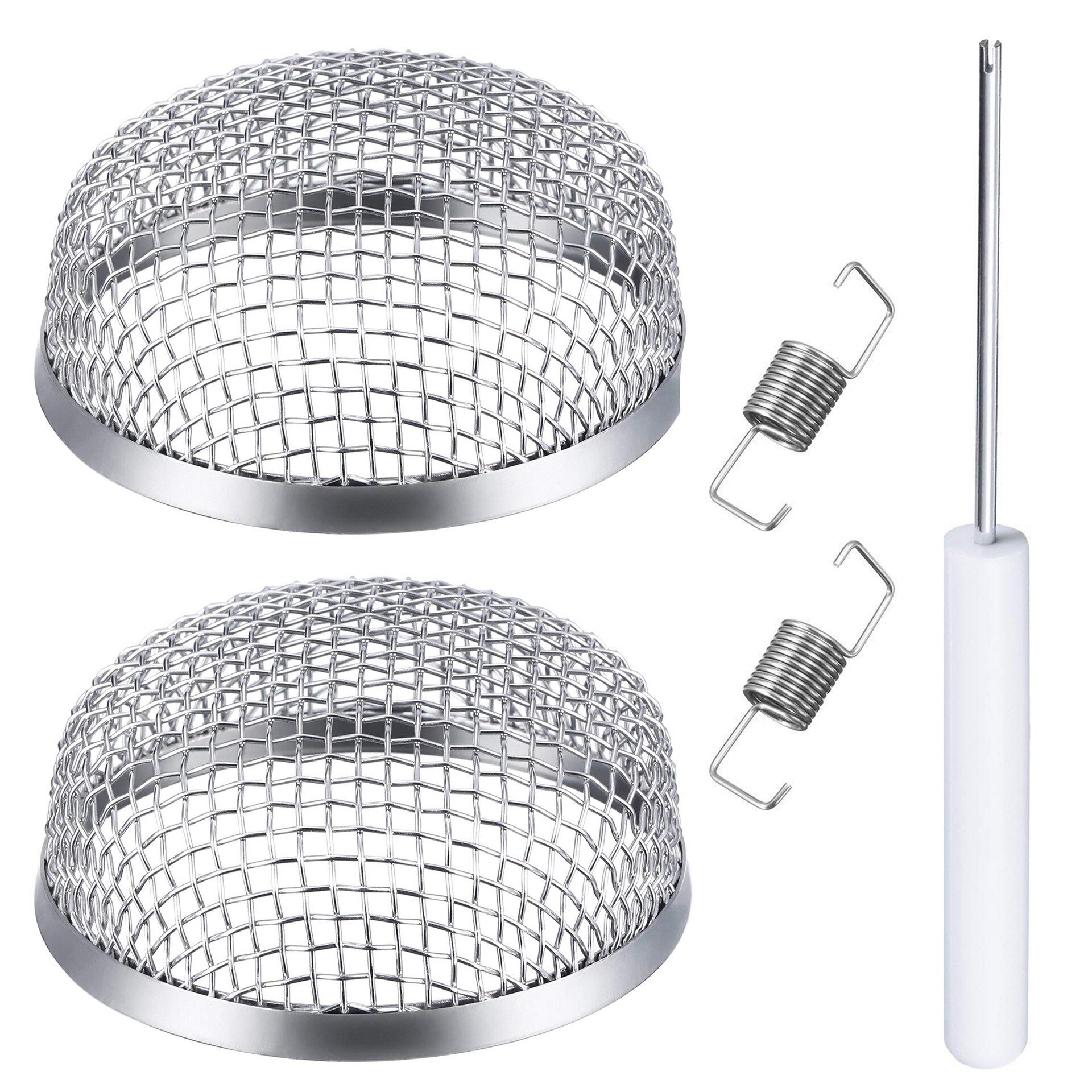 2 Pcs RV Pest Control Mesh Hood Stainless Steel Ventilation Mesh Hood Distribution Installation Tools